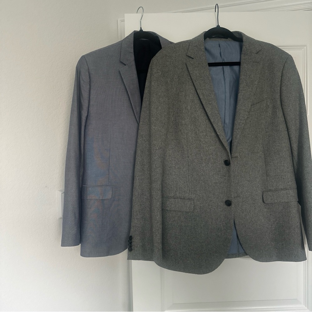 Lot 2 H&M Gray and Light Gray Men's Blazers